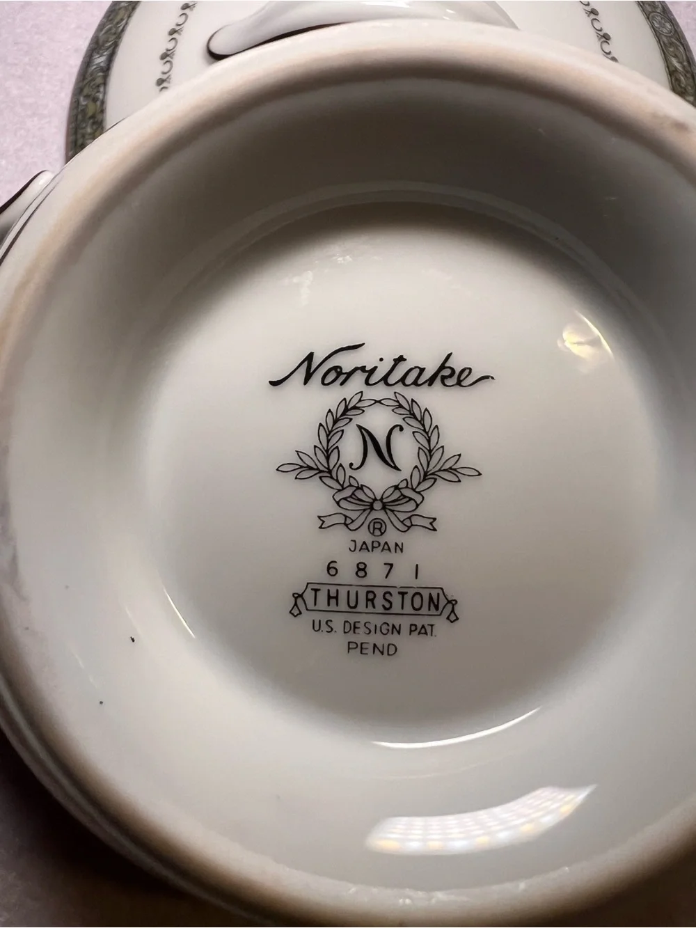 Vintage Noritake  Thurston 6871 Lidded Round Vegetable Bowl Gold Trim , Japan